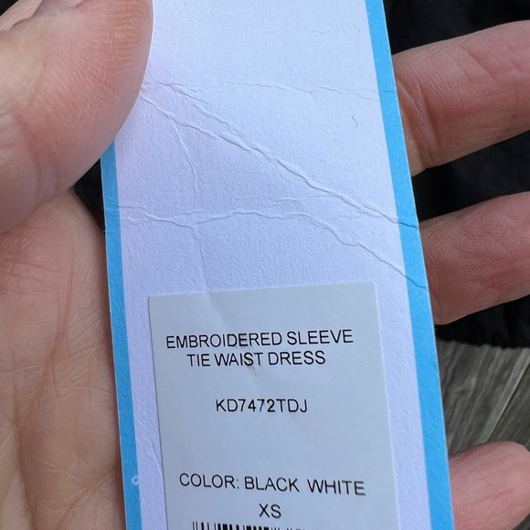 DRAPER JAMES RSVP Embroidered Puff Sleeve Tie Waist Dress Women’s XS NWT NEW - Picture 8 of 13